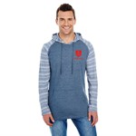 Burnside Adult Raglan Sleeve Striped Jersey Hooded T-Shirt